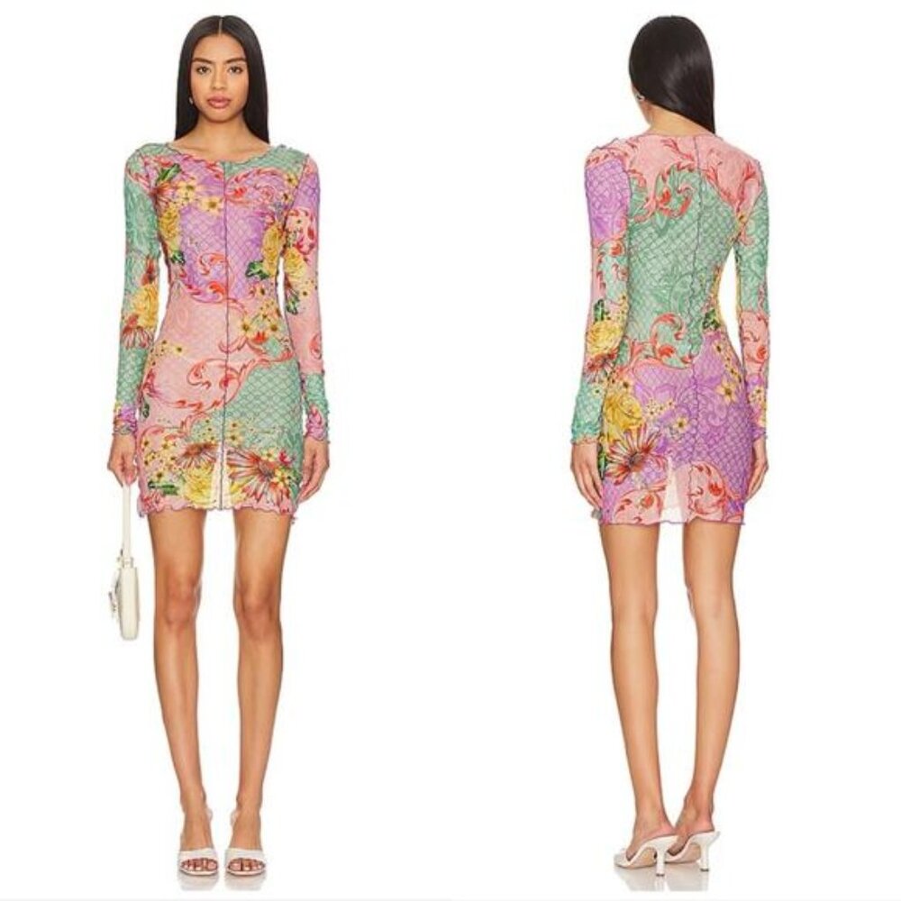 NWT Agua Bendita x Revolve Hadley Mini Dress in Meadow Women's Medium